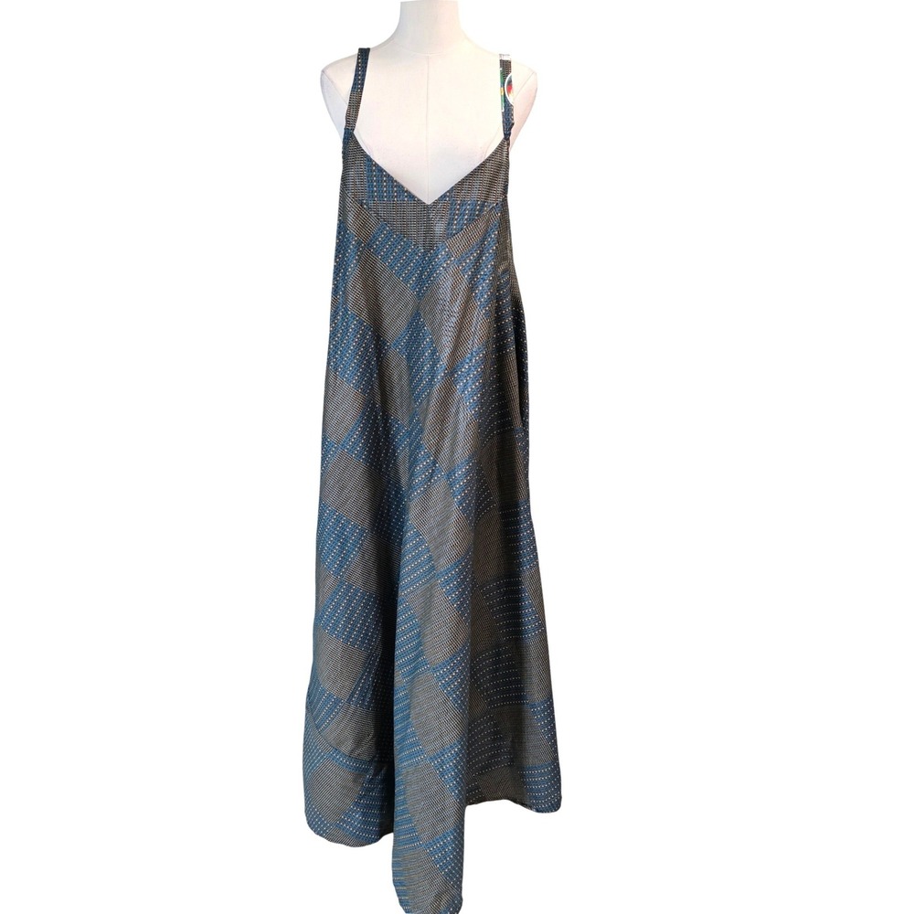 Block Prints qualityMaxi Sun Dress Spaghetti Strap with Pockets - Picture 3 of 13